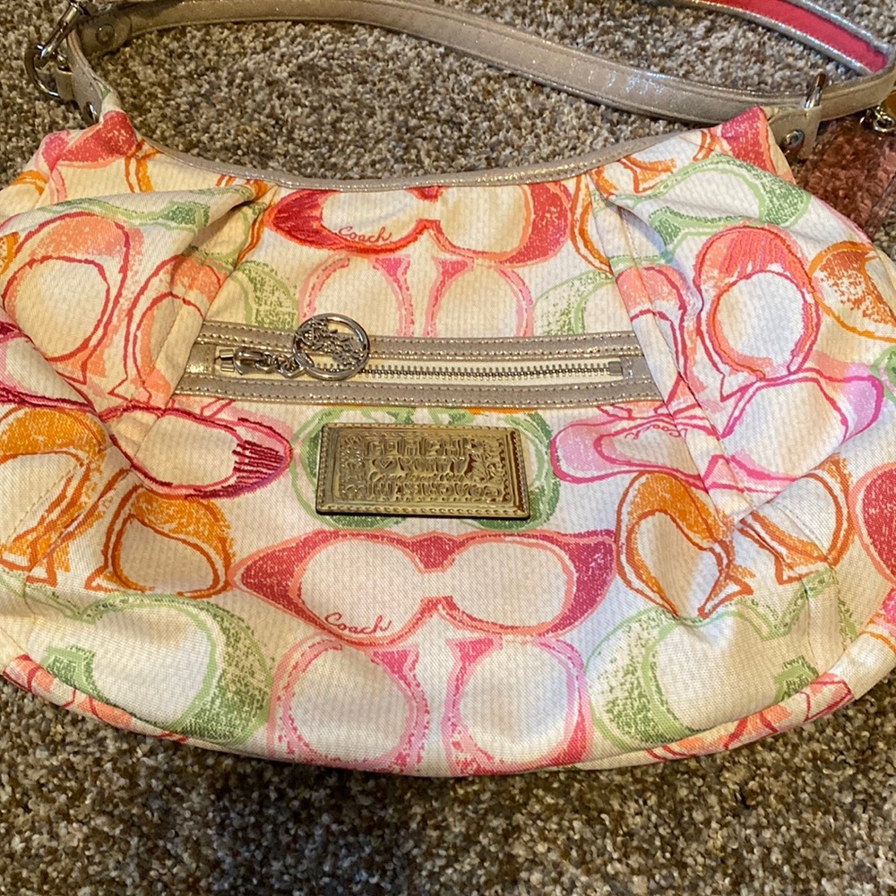 Spring colors. Coach purse.